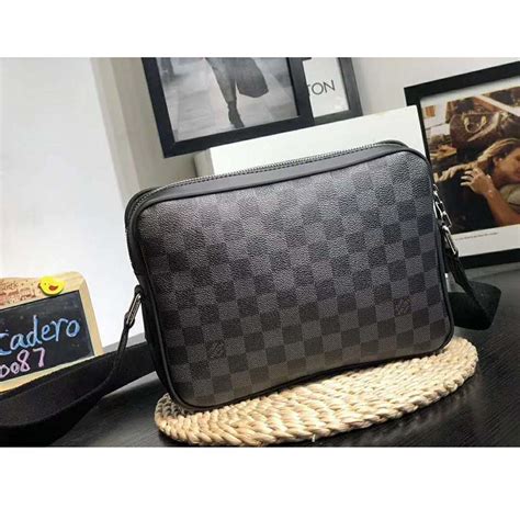 lv damier messenger bag|damier graphite canvas bags.